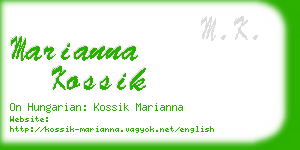 marianna kossik business card